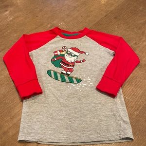 Snowboarding Santa Tee